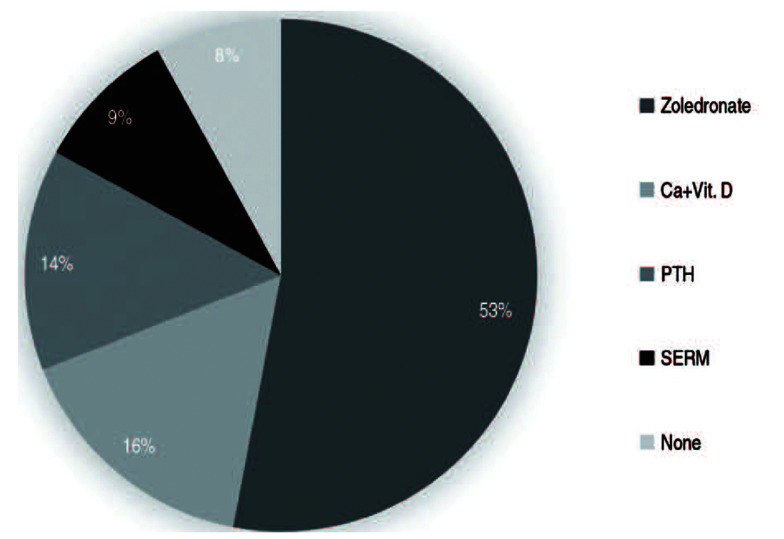 Treatment of Osteoporosis after Hip Fracture: Survey of the Korean Hip Society.