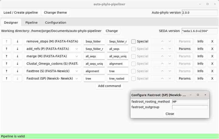 Auto-phylo v2 and auto-phylo-pipeliner: building advanced, flexible, and reusable pipelines for phylogenetic inferences, estimation of variability levels and identification of positively selected amino acid sites.