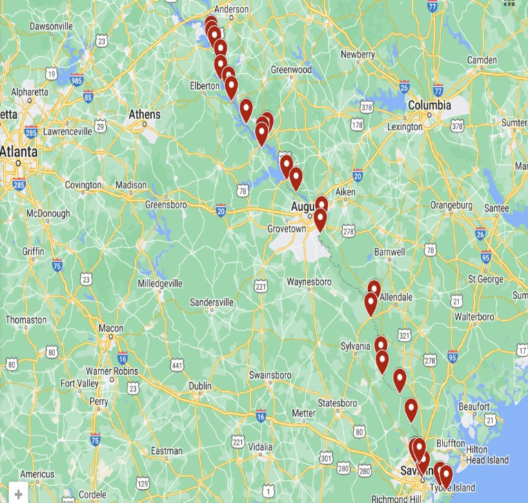 Using neutron activation to assess heavy metal pollution in water and sediment along Savannah River.