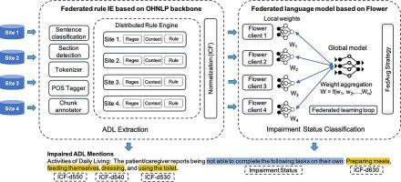 FedFSA: Hybrid and federated framework for functional status ascertainment across institutions