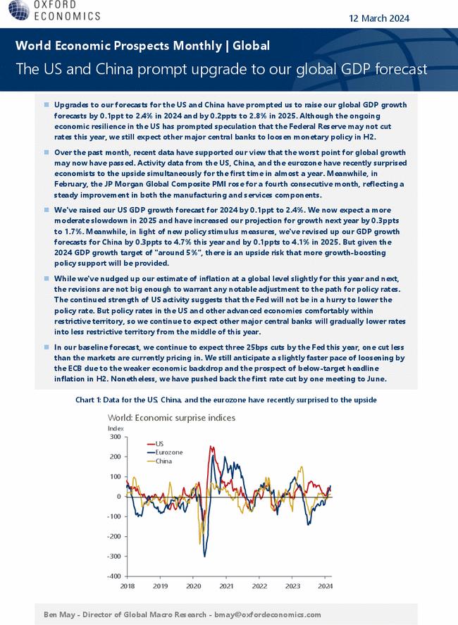 World Economic Prospects Monthly | Global