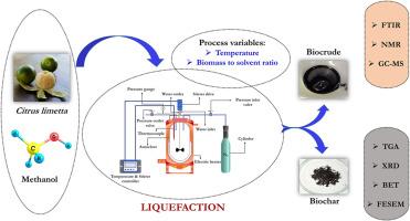 Influence of reaction parameters on biofuels derived from solvothermal liquefaction of Citrus limetta fruit wastes