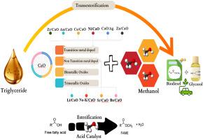 A review of breakthroughs in biodiesel production with transition and non-transition metal-doped CaO nano-catalysts