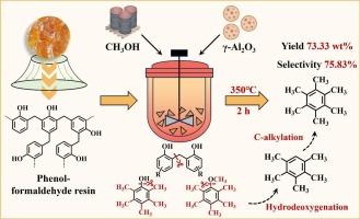 Mechanistic understanding of the C-C/C-O bonds cleavage-methylation tandem reaction for the conversion of phenolic resins to hexamethylbenzene using γ-Al2O3