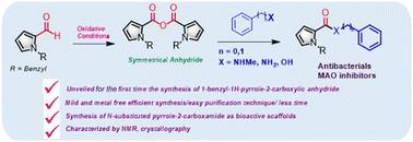 Direct access to pyrrole anhydrides via oxidative self-coupling of pyrrole carboxaldehydes†