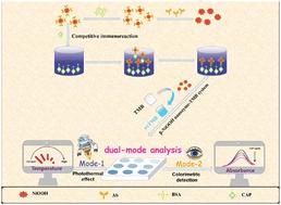 A colorimetric and photothermal dual-mode immunobiosensor for chloramphenicol based on the β-NiOOH nanozyme-3,3′,5,5′-tetramethylbenzidine system