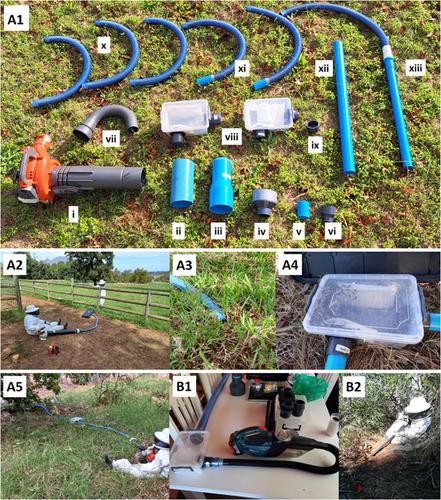 Proposed vacuum sampling method for collecting foraging Vespula wasps at their nest entrance