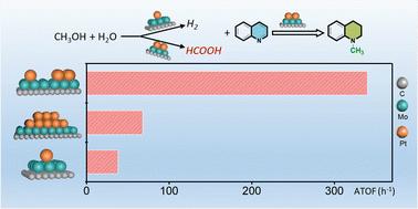 Additive-free N-methylation reaction synergistically catalyzed by Pt single atoms and clusters on α-MoC using methanol as a sustainable C1 source†