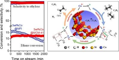 Mesoporous Co@MCM-41 catalyst for stable ethane dehydrogenation