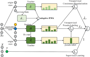 Adaptive semi-supervised learning from stronger augmentation transformations of discrete text information