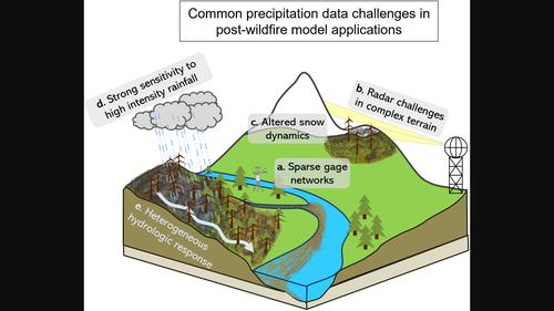 Opportunities and challenges for precipitation forcing data in post‐wildfire hydrologic modeling applications