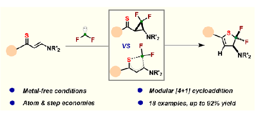 Expedient Synthesis of gem-CF2-2H-Thiophenes from Enaminothiones