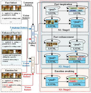 Video emotional description with fact reinforcement and emotion awaking