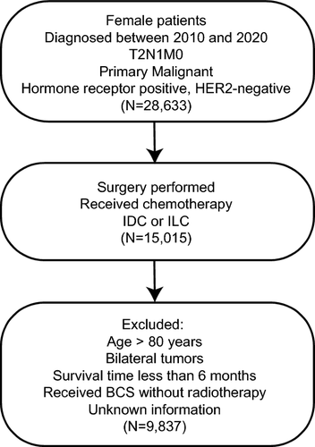 Comparing survival outcomes between neoadjuvant and adjuvant chemotherapy within T2N1M0 stage hormone receptor-positive, HER2-negative breast cancer: a retrospective cohort study based on SEER database