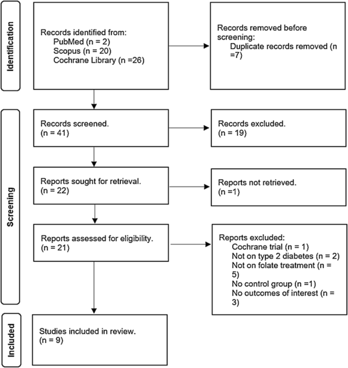 Folic acid supplementation on inflammation and homocysteine in type 2 diabetes mellitus: systematic review and meta-analysis of randomized controlled trials