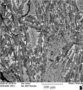 Cast Stone Matrix Based on Comelts of Basalt and Metal Oxides: Part I. System Basalt–MxOy (M = Sr, Ln)