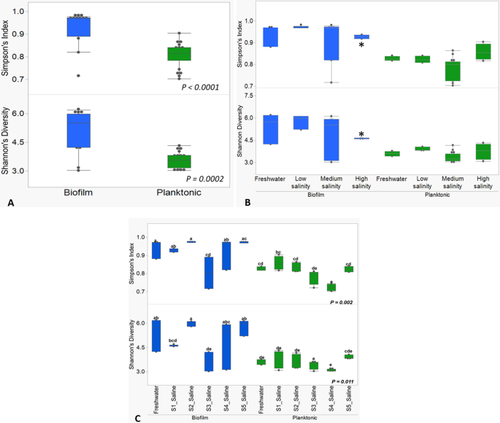 Unveiling salinity-driven shifts in microbial community composition across compartments of naturally saline inland streams