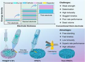 Hierarchical porous N-doped carbon fibers enable ultrafast electron and ion transport for Zn-ion storage at high mass loadings