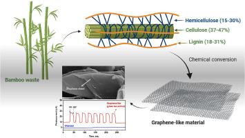 Synthesis and transformation of graphene-like structures from bamboo waste for photoelectrochemical devices