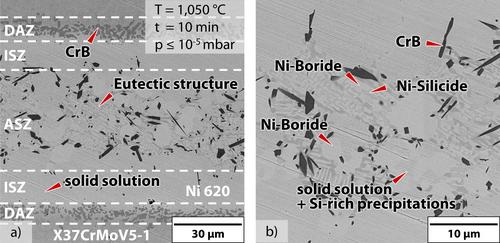 Use of molybdenum in Ni 620 filler metal to influence the microstructure of brazed hot work steel
      Einfluss von Molybdän auf das Gefüge von Ni 620 beim Löten von Warmarbeitsstahl