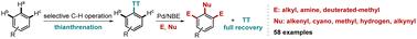 Palladium/norbornene-catalyzed diversified trifunctionalization of aryl-thianthreniums†