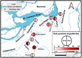 Pesticides and transformation products in surface waters of western Montérégie, Canada: occurrence, spatial distribution and ecotoxicological risks†