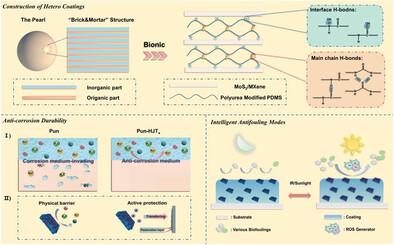 Pearl-Inspired Intelligent Marine Hetero Nanocomposite Coating Based on “Brick&Mortar” Strategy: Anticorrosion Durability and Switchable Antifouling