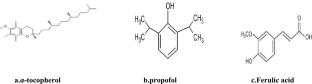 Mechanism for diffusion-controlled scavenging of bound-ROS by propofol and ferulic acid