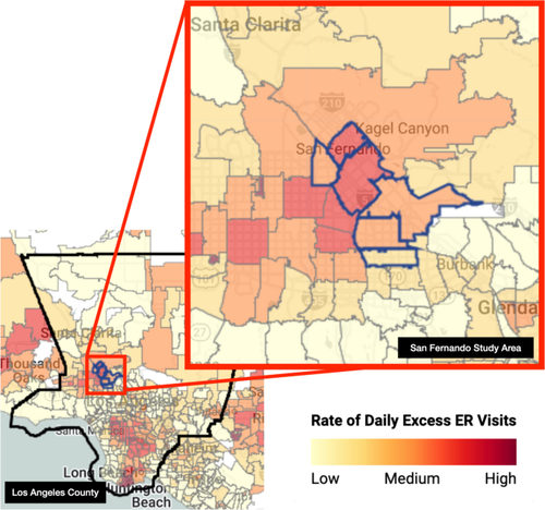 Increasing tree cover and high-albedo surfaces reduces heat-related ER visits in Los Angeles, CA