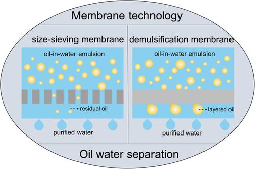 Bionic functional membranes for separation of oil-in-water emulsions