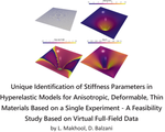 On the Cover: Unique Identification of Stiffness Parameters in Hyperelastic Models for Anisotropic, Deformable, Thin Materials Based on a Single Experiment - A Feasibility Study Based on Virtual Full-Field Data