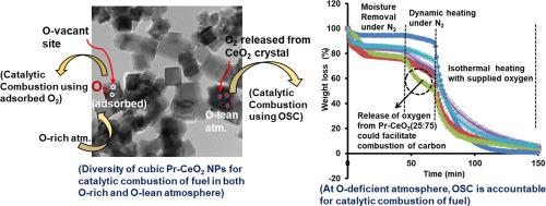 Surface oxygen vacancy vs oxygen storage capacity in cubic ceria based nanocatalysts for low temperature catalytic combustion of fuels