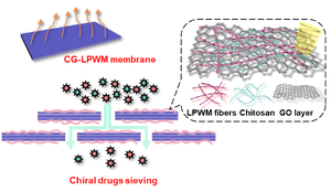 Chiral-functionalized membranes for chiral drugs sieving