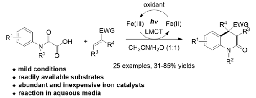 Generation of Carbamoyl Radicals and 3,4-Dihydroquinolin-2(1H)-ones Enabled by Iron Photoredox Catalysis