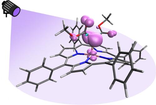 Light Induced Cobalt(III) Carbene Radical Formation from Dimethyl Malonate As Carbene Precursor