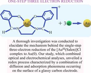 Optical and electrochemical investigation on one-step three electron reduction of [AuIII(Salen)]Cl to Au(0): a comprehensive analysis