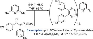 A synthetic strategy for the preparation of alkoxy-functionalized bis-1,2,4-triazinyl-2,6-pyridines