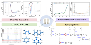 Comprehensive analysis of pyrolysis in medical rubber gloves: pyrolysis characteristics, kinetics, thermodynamics, volatile products, and pathways