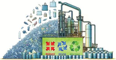 Pilot Scale Pyrolysis and Simulation of Plastic Waste into a Value-Added Product: An Integrated Approach