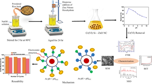 Biofabrication and Characterization of Silica-coated Zinc Oxide Nanocomposite: A Sustainable Approach in Remediation of Cr(VI) Contaminated Wastewater