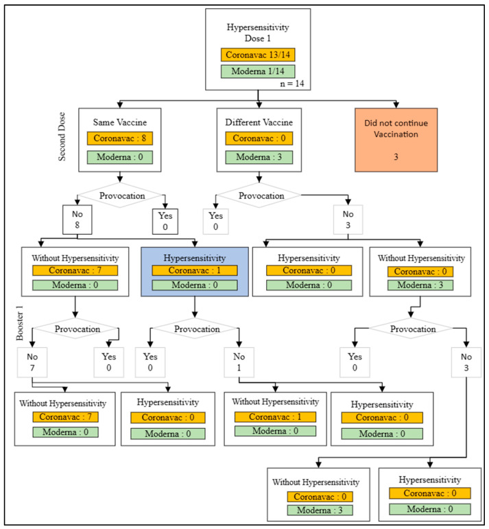 Incidence and Outcomes of COVID-19 Vaccine Hypersensitivity Reactions and Success of COVID-19 Vaccine Provocation Tests Post Previous COVID-19 Vaccine Hypersensitivity.