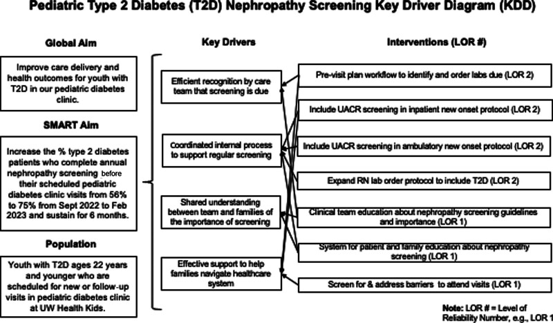 Screening for Nephropathy in Pediatric Type 2 Diabetes: Quality Improvement to Increase Nephropathy Screening.