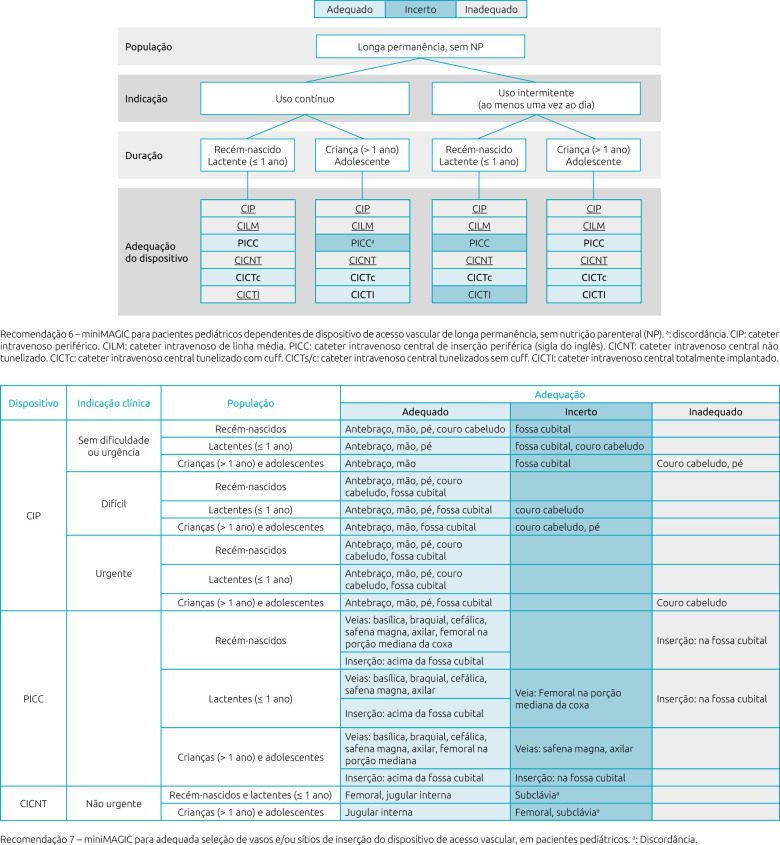 Michigan appropriateness guide for intravenous catheters in pediatrics - miniMAGIC-Brasil: translation into Brazilian portuguese.
