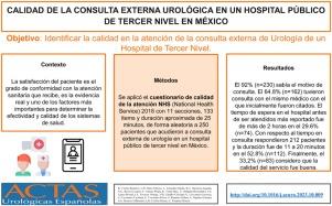 Calidad de la consulta externa urológica en un hospital público de tercer nivel en México