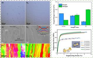 Effect of process atmosphere on microstructure, melt pool, texture, precipitate characteristics, and mechanical properties of laser powder bed fusion Fe-12Cr-6Al