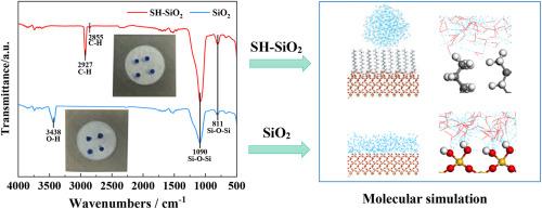 Wettability behavior of DTMS modified SiO2: Experimental and molecular dynamics study