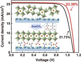 Guanidine carbonate modified TiO2/Perovskite interface for efficient and stable planar perovskite solar cells