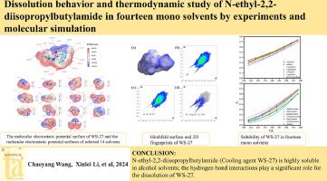 Dissolution behavior and thermodynamic study of N-ethyl-2,2-diisopropylbutylamide in fourteen mono solvents by experiments and molecular simulation