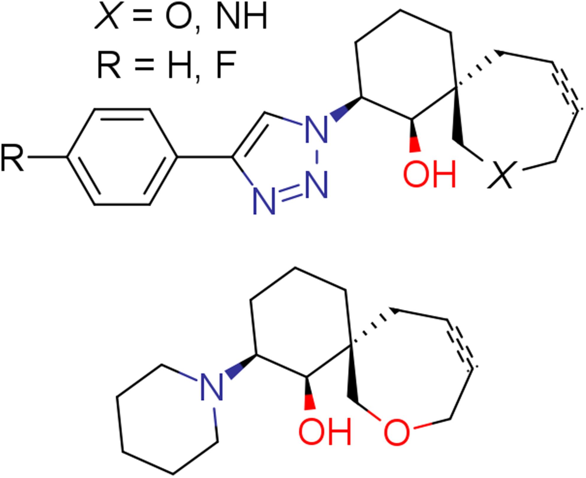 Phenotypic assessment of antiviral activity for spiro-annulated oxepanes and azepenes