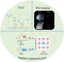 Naphthyl substituted guest induce efficient room temperature phosphorescence by a triplet-triplet energy transfer mechanism